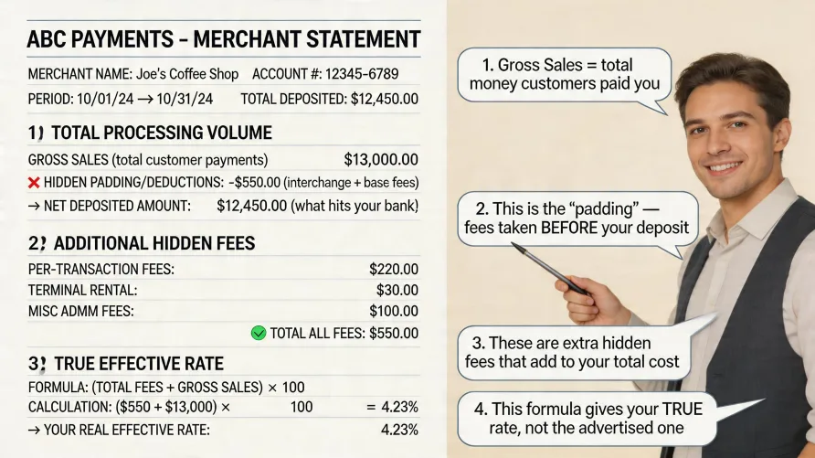 Reading a Merchant Statement: A Line-by-Line Walkthrough