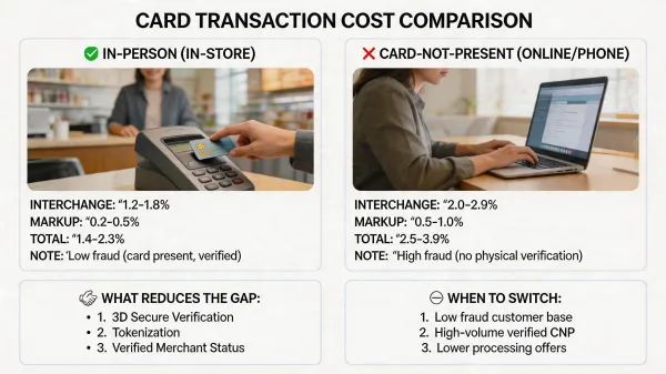 Card-Not-Present vs Card-Present: The Real Rate Difference